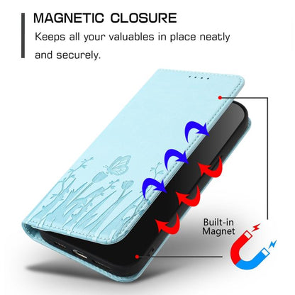 Tulips Butterfly Pattern Magnetic Vegan Leather Phone Case, For OPPO Find X8 Pro, For OPPO A78 5G Global / OPPO A1x, For OPPO Reno8 T 4G, For OPPO Find X6 Pro, For OPPO Find X6, For OPPO A1 Pro / Reno8 T 5G, For OPPO A57 4G / A57e / A57s / A77 4G / A77...