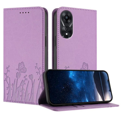Tulips Butterfly Pattern Magnetic Vegan Leather Phone Case, For OPPO Find X8 Pro, For OPPO A78 5G Global / OPPO A1x, For OPPO Reno8 T 4G, For OPPO Find X6 Pro, For OPPO Find X6, For OPPO A1 Pro / Reno8 T 5G, For OPPO A57 4G / A57e / A57s / A77 4G / A77...