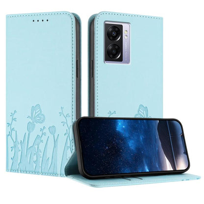 Tulips Butterfly Pattern Magnetic Vegan Leather Phone Case, For OPPO Find X8 Pro, For OPPO A78 5G Global / OPPO A1x, For OPPO Reno8 T 4G, For OPPO Find X6 Pro, For OPPO Find X6, For OPPO A1 Pro / Reno8 T 5G, For OPPO A57 4G / A57e / A57s / A77 4G / A77...