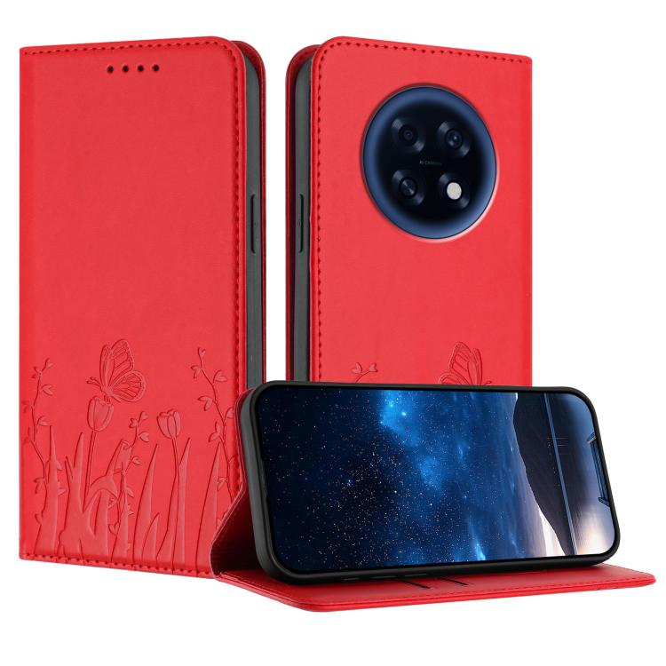Tulips Butterfly Pattern Magnetic Vegan Leather Phone Case, For OPPO A6x / A6c Global / A6 Pro India, For OPPO Reno15 F 5G Global, For OPPO Reno15 Pro Max 5G Global, For OPPO Reno15 Pro 5G Global, For OPPO Reno15 5G Global, For OPPO Find X9            ...