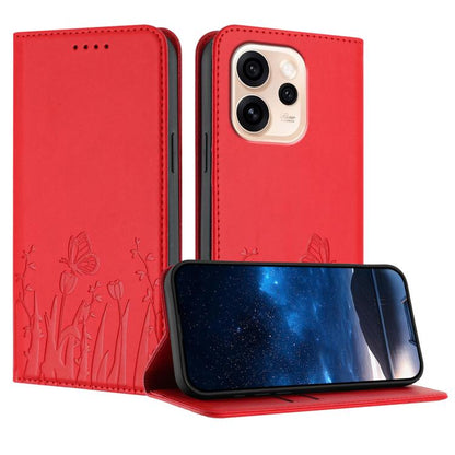 Tulips Butterfly Pattern Magnetic Vegan Leather Phone Case, For OPPO A6x / A6c Global / A6 Pro India, For OPPO Reno15 F 5G Global, For OPPO Reno15 Pro Max 5G Global, For OPPO Reno15 Pro 5G Global, For OPPO Reno15 5G Global, For OPPO Find X9            ...