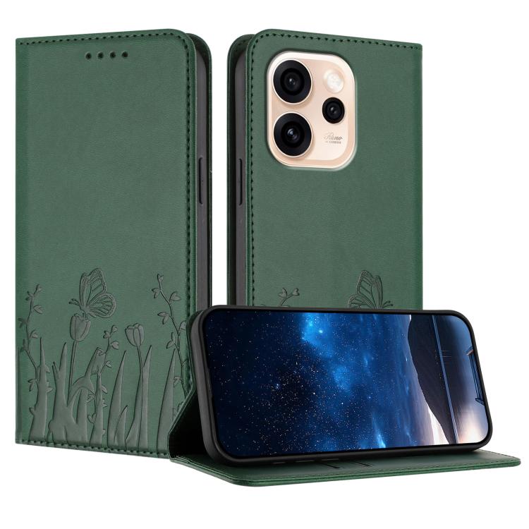 Tulips Butterfly Pattern Magnetic Vegan Leather Phone Case, For OPPO A6x / A6c Global / A6 Pro India, For OPPO Reno15 F 5G Global, For OPPO Reno15 Pro Max 5G Global, For OPPO Reno15 Pro 5G Global, For OPPO Reno15 5G Global, For OPPO Find X9            ...