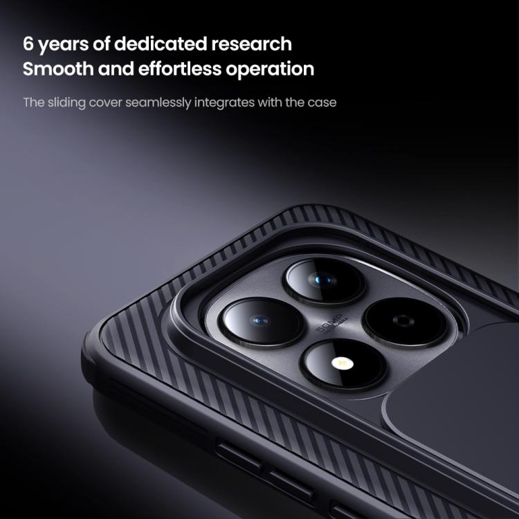 NILLKIN CamShield Pro phone case with camera lens opening, black textured side
