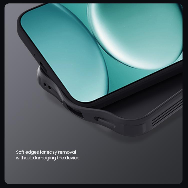 NILLKIN CamShield Pro phone case edge detail, black bumper with side openings