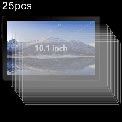 Tempered glass screen protector set for 10.1-inch tablet display, clear film layers