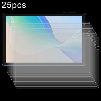 Set of 25 tempered glass screen protectors with rounded edges for tablet