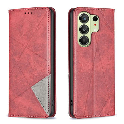Rhombus Texture Magnetic Leather Phone Case, For Tecno Pova 8 5G, For Tecno Pova Curve 2 5G, For Tecno Spark 50 4G, For Tecno Camon 50 Pro 4G, For Tecno Camon 50 4G, For Tecno Spark Go 3