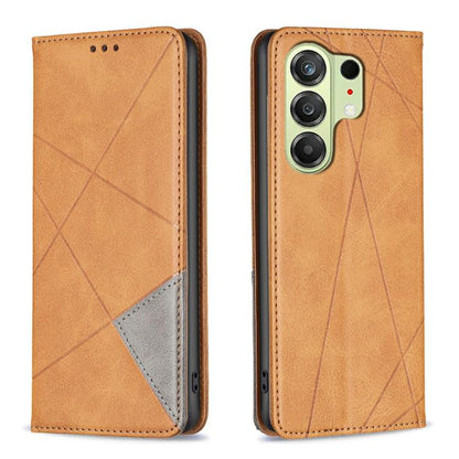 Rhombus Texture Magnetic Leather Phone Case, For Tecno Pova 8 5G, For Tecno Pova Curve 2 5G, For Tecno Spark 50 4G, For Tecno Camon 50 Pro 4G, For Tecno Camon 50 4G, For Tecno Spark Go 3