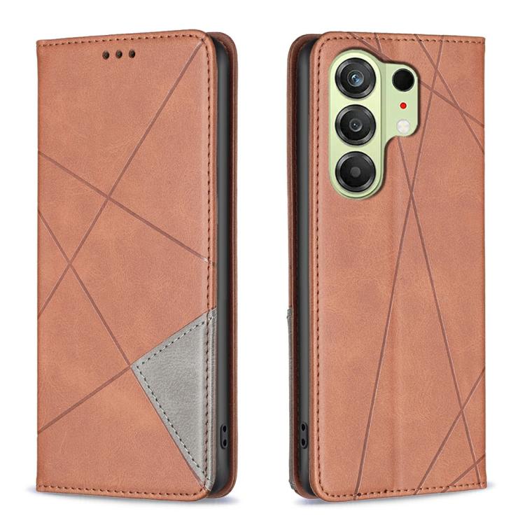 Rhombus Texture Magnetic Leather Phone Case, For Tecno Pova 8 5G, For Tecno Pova Curve 2 5G, For Tecno Spark 50 4G, For Tecno Camon 50 Pro 4G, For Tecno Camon 50 4G, For Tecno Spark Go 3