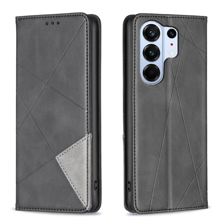 Rhombus Texture Magnetic Leather Phone Case, For Tecno Pova 8 5G, For Tecno Pova Curve 2 5G, For Tecno Spark 50 4G, For Tecno Camon 50 Pro 4G, For Tecno Camon 50 4G, For Tecno Spark Go 3