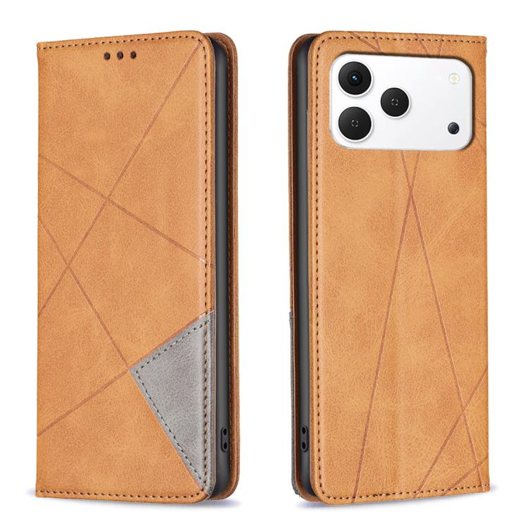 Rhombus Texture Magnetic Leather Phone Case, For Tecno Pova 8 5G, For Tecno Pova Curve 2 5G, For Tecno Spark 50 4G, For Tecno Camon 50 Pro 4G, For Tecno Camon 50 4G, For Tecno Spark Go 3