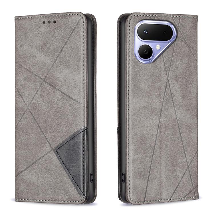 Rhombus Texture Magnetic Leather Phone Case, For Tecno Pova 8 5G, For Tecno Pova Curve 2 5G, For Tecno Spark 50 4G, For Tecno Camon 50 Pro 4G, For Tecno Camon 50 4G, For Tecno Spark Go 3