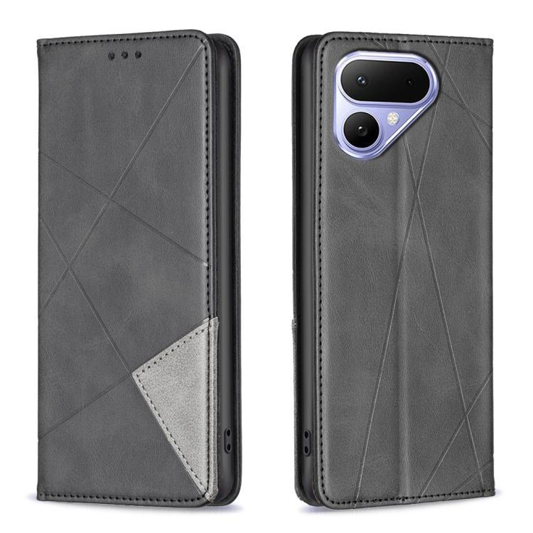 Rhombus Texture Magnetic Leather Phone Case, For Tecno Pova 8 5G, For Tecno Pova Curve 2 5G, For Tecno Spark 50 4G, For Tecno Camon 50 Pro 4G, For Tecno Camon 50 4G, For Tecno Spark Go 3