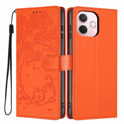 Tree Cat Embossed Flip Vegan Leather Phone Case, For OPPO A57 4G / A77 4G Global, For OPPO A6x 5G / A6 5G Global, For OPPO Reno15 Pro 5G Global, For OPPO Reno15 5G Global, For OPPO Find X9, For OPPO A6 Pro 4G / 5G Global / F31 5G, For OPPO Find X9 Pro ...
