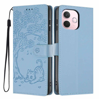 Tree Cat Embossed Flip Vegan Leather Phone Case, For OPPO A57 4G / A77 4G Global, For OPPO A6x 5G / A6 5G Global, For OPPO Reno15 Pro 5G Global, For OPPO Reno15 5G Global, For OPPO Find X9, For OPPO A6 Pro 4G / 5G Global / F31 5G, For OPPO Find X9 Pro ...