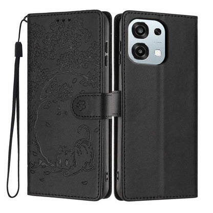 Tree Cat Embossed Flip Vegan Leather Phone Case, For OPPO A57 4G / A77 4G Global, For OPPO A6x 5G / A6 5G Global, For OPPO Reno15 Pro 5G Global, For OPPO Reno15 5G Global, For OPPO Find X9, For OPPO A6 Pro 4G / 5G Global / F31 5G, For OPPO Find X9 Pro ...
