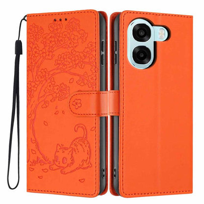 Tree Cat Embossed Flip Vegan Leather Phone Case, For OPPO A57 4G / A77 4G Global, For OPPO A6x 5G / A6 5G Global, For OPPO Reno15 Pro 5G Global, For OPPO Reno15 5G Global, For OPPO Find X9, For OPPO A6 Pro 4G / 5G Global / F31 5G, For OPPO Find X9 Pro ...