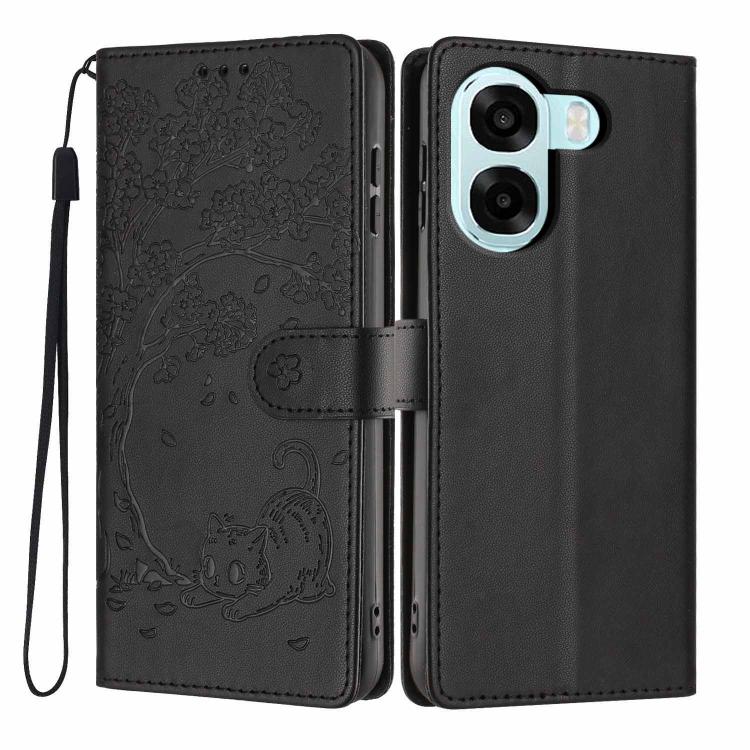 Tree Cat Embossed Flip Vegan Leather Phone Case, For OPPO A57 4G / A77 4G Global, For OPPO A6x 5G / A6 5G Global, For OPPO Reno15 Pro 5G Global, For OPPO Reno15 5G Global, For OPPO Find X9, For OPPO A6 Pro 4G / 5G Global / F31 5G, For OPPO Find X9 Pro ...