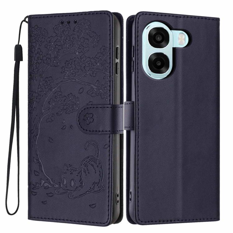 Tree Cat Embossed Flip Vegan Leather Phone Case, For OPPO A57 4G / A77 4G Global, For OPPO A6x 5G / A6 5G Global, For OPPO Reno15 Pro 5G Global, For OPPO Reno15 5G Global, For OPPO Find X9, For OPPO A6 Pro 4G / 5G Global / F31 5G, For OPPO Find X9 Pro ...