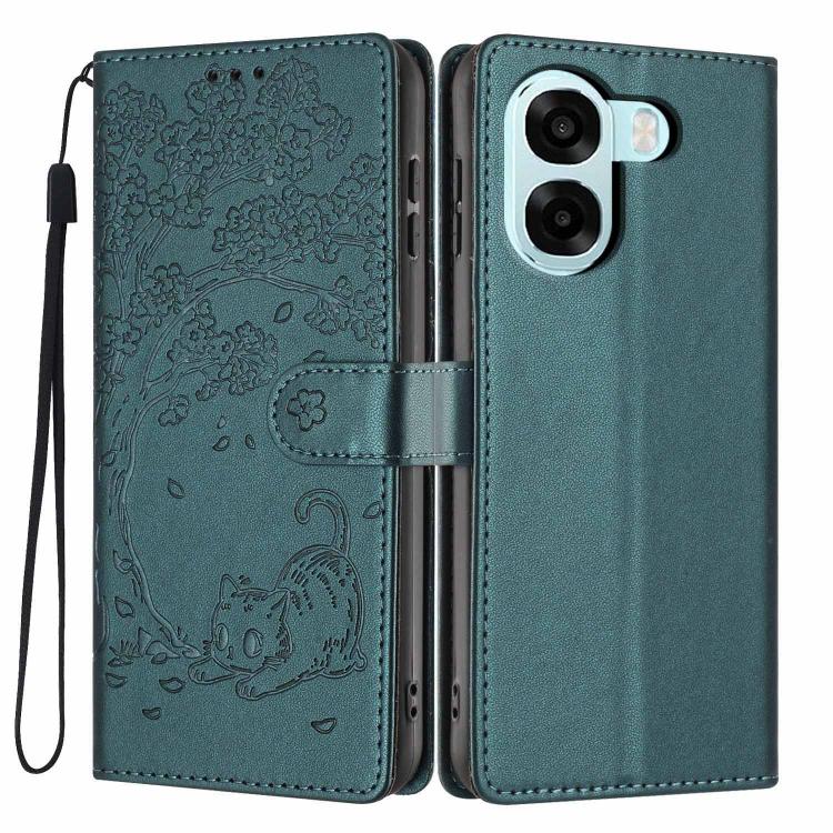 Tree Cat Embossed Flip Vegan Leather Phone Case, For OPPO A57 4G / A77 4G Global, For OPPO A6x 5G / A6 5G Global, For OPPO Reno15 Pro 5G Global, For OPPO Reno15 5G Global, For OPPO Find X9, For OPPO A6 Pro 4G / 5G Global / F31 5G, For OPPO Find X9 Pro ...