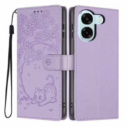 Tree Cat Embossed Flip Vegan Leather Phone Case, For OPPO A57 4G / A77 4G Global, For OPPO A6x 5G / A6 5G Global, For OPPO Reno15 Pro 5G Global, For OPPO Reno15 5G Global, For OPPO Find X9, For OPPO A6 Pro 4G / 5G Global / F31 5G, For OPPO Find X9 Pro ...