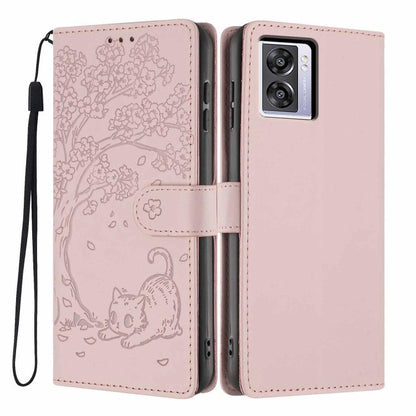 Tree Cat Embossed Flip Vegan Leather Phone Case, For OPPO A57 4G / A77 4G Global, For OPPO A6x 5G / A6 5G Global, For OPPO Reno15 Pro 5G Global, For OPPO Reno15 5G Global, For OPPO Find X9, For OPPO A6 Pro 4G / 5G Global / F31 5G, For OPPO Find X9 Pro ...