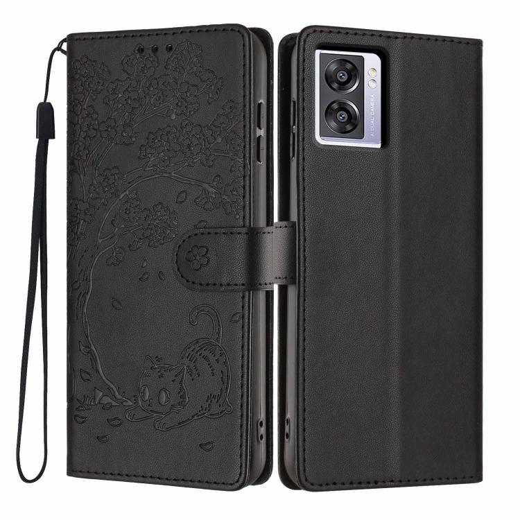 Tree Cat Embossed Flip Vegan Leather Phone Case, For OPPO A57 4G / A77 4G Global, For OPPO A6x 5G / A6 5G Global, For OPPO Reno15 Pro 5G Global, For OPPO Reno15 5G Global, For OPPO Find X9, For OPPO A6 Pro 4G / 5G Global / F31 5G, For OPPO Find X9 Pro ...