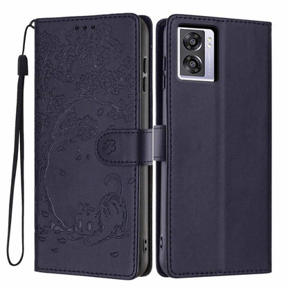 Tree Cat Embossed Flip Vegan Leather Phone Case, For OPPO A57 4G / A77 4G Global, For OPPO A6x 5G / A6 5G Global, For OPPO Reno15 Pro 5G Global, For OPPO Reno15 5G Global, For OPPO Find X9, For OPPO A6 Pro 4G / 5G Global / F31 5G, For OPPO Find X9 Pro ...