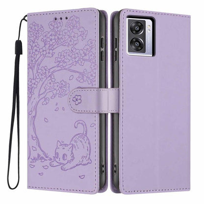 Tree Cat Embossed Flip Vegan Leather Phone Case, For OPPO A57 4G / A77 4G Global, For OPPO A6x 5G / A6 5G Global, For OPPO Reno15 Pro 5G Global, For OPPO Reno15 5G Global, For OPPO Find X9, For OPPO A6 Pro 4G / 5G Global / F31 5G, For OPPO Find X9 Pro ...