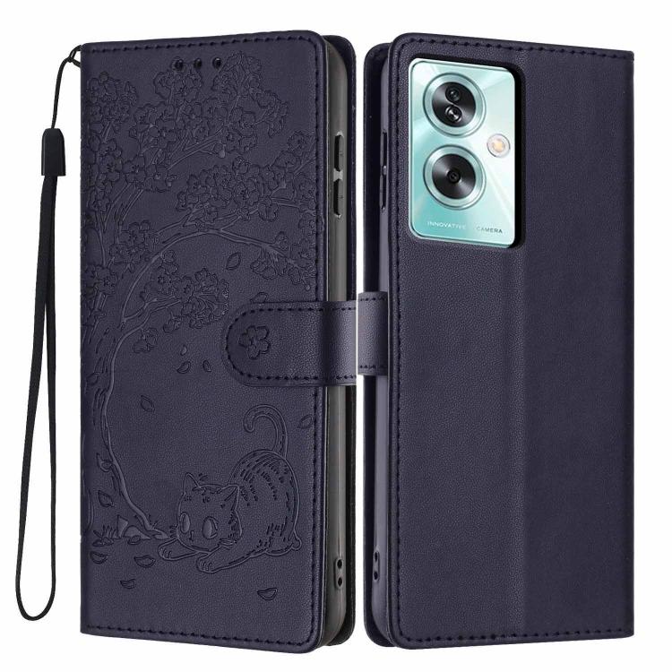 Tree Cat Embossed Flip Vegan Leather Phone Case, For OPPO A57 4G / A77 4G Global, For OPPO A6x 5G / A6 5G Global, For OPPO Reno15 Pro 5G Global, For OPPO Reno15 5G Global, For OPPO Find X9, For OPPO A6 Pro 4G / 5G Global / F31 5G, For OPPO Find X9 Pro ...
