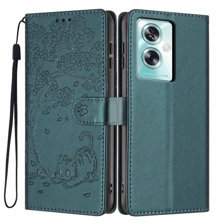 Tree Cat Embossed Flip Vegan Leather Phone Case, For OPPO A57 4G / A77 4G Global, For OPPO A6x 5G / A6 5G Global, For OPPO Reno15 Pro 5G Global, For OPPO Reno15 5G Global, For OPPO Find X9, For OPPO A6 Pro 4G / 5G Global / F31 5G, For OPPO Find X9 Pro ...