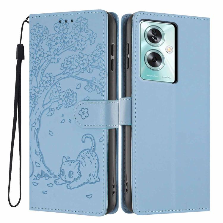 Tree Cat Embossed Flip Vegan Leather Phone Case, For OPPO A57 4G / A77 4G Global, For OPPO A6x 5G / A6 5G Global, For OPPO Reno15 Pro 5G Global, For OPPO Reno15 5G Global, For OPPO Find X9, For OPPO A6 Pro 4G / 5G Global / F31 5G, For OPPO Find X9 Pro ...