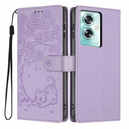 Tree Cat Embossed Flip Vegan Leather Phone Case, For OPPO A57 4G / A77 4G Global, For OPPO A6x 5G / A6 5G Global, For OPPO Reno15 Pro 5G Global, For OPPO Reno15 5G Global, For OPPO Find X9, For OPPO A6 Pro 4G / 5G Global / F31 5G, For OPPO Find X9 Pro ...