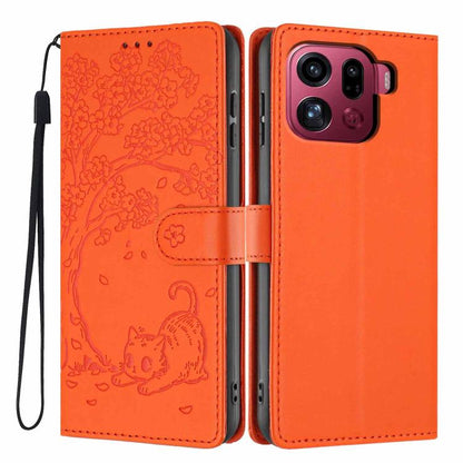 Tree Cat Embossed Flip Vegan Leather Phone Case, For OPPO A57 4G / A77 4G Global, For OPPO A6x 5G / A6 5G Global, For OPPO Reno15 Pro 5G Global, For OPPO Reno15 5G Global, For OPPO Find X9, For OPPO A6 Pro 4G / 5G Global / F31 5G, For OPPO Find X9 Pro ...