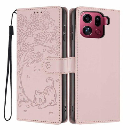 Tree Cat Embossed Flip Vegan Leather Phone Case, For OPPO A57 4G / A77 4G Global, For OPPO A6x 5G / A6 5G Global, For OPPO Reno15 Pro 5G Global, For OPPO Reno15 5G Global, For OPPO Find X9, For OPPO A6 Pro 4G / 5G Global / F31 5G, For OPPO Find X9 Pro ...