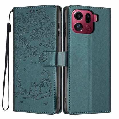 Tree Cat Embossed Flip Vegan Leather Phone Case, For OPPO A57 4G / A77 4G Global, For OPPO A6x 5G / A6 5G Global, For OPPO Reno15 Pro 5G Global, For OPPO Reno15 5G Global, For OPPO Find X9, For OPPO A6 Pro 4G / 5G Global / F31 5G, For OPPO Find X9 Pro ...