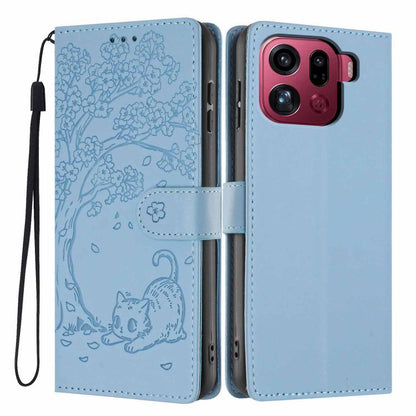 Tree Cat Embossed Flip Vegan Leather Phone Case, For OPPO A57 4G / A77 4G Global, For OPPO A6x 5G / A6 5G Global, For OPPO Reno15 Pro 5G Global, For OPPO Reno15 5G Global, For OPPO Find X9, For OPPO A6 Pro 4G / 5G Global / F31 5G, For OPPO Find X9 Pro ...