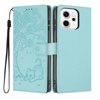 Tree Cat Embossed Flip Vegan Leather Phone Case, For OPPO A57 4G / A77 4G Global, For OPPO A6x 5G / A6 5G Global, For OPPO Reno15 Pro 5G Global, For OPPO Reno15 5G Global, For OPPO Find X9, For OPPO A6 Pro 4G / 5G Global / F31 5G, For OPPO Find X9 Pro ...
