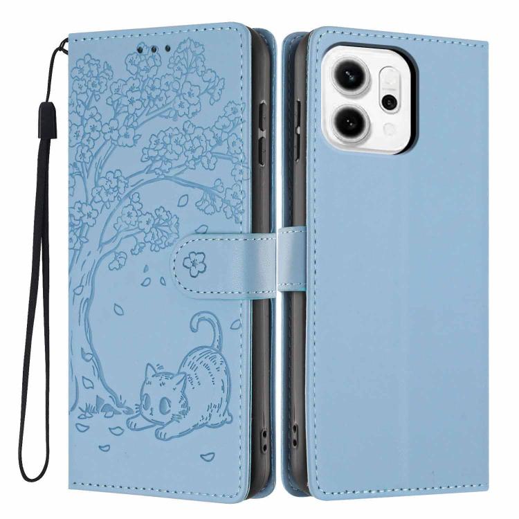 Tree Cat Embossed Flip Vegan Leather Phone Case, For OPPO A57 4G / A77 4G Global, For OPPO A6x 5G / A6 5G Global, For OPPO Reno15 Pro 5G Global, For OPPO Reno15 5G Global, For OPPO Find X9, For OPPO A6 Pro 4G / 5G Global / F31 5G, For OPPO Find X9 Pro ...