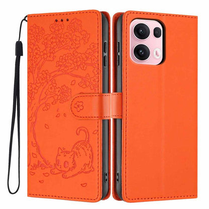 Tree Cat Embossed Flip Vegan Leather Phone Case, For OPPO A57 4G / A77 4G Global, For OPPO A6x 5G / A6 5G Global, For OPPO Reno15 Pro 5G Global, For OPPO Reno15 5G Global, For OPPO Find X9, For OPPO A6 Pro 4G / 5G Global / F31 5G, For OPPO Find X9 Pro ...