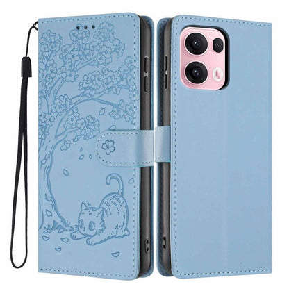 Tree Cat Embossed Flip Vegan Leather Phone Case, For OPPO A57 4G / A77 4G Global, For OPPO A6x 5G / A6 5G Global, For OPPO Reno15 Pro 5G Global, For OPPO Reno15 5G Global, For OPPO Find X9, For OPPO A6 Pro 4G / 5G Global / F31 5G, For OPPO Find X9 Pro ...