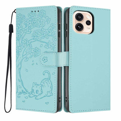Tree Cat Embossed Flip Vegan Leather Phone Case, For OPPO A57 4G / A77 4G Global, For OPPO A6x 5G / A6 5G Global, For OPPO Reno15 Pro 5G Global, For OPPO Reno15 5G Global, For OPPO Find X9, For OPPO A6 Pro 4G / 5G Global / F31 5G, For OPPO Find X9 Pro ...