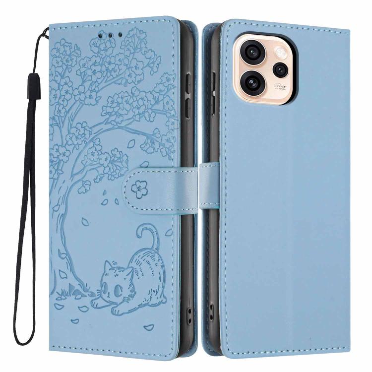 Tree Cat Embossed Flip Vegan Leather Phone Case, For OPPO A57 4G / A77 4G Global, For OPPO A6x 5G / A6 5G Global, For OPPO Reno15 Pro 5G Global, For OPPO Reno15 5G Global, For OPPO Find X9, For OPPO A6 Pro 4G / 5G Global / F31 5G, For OPPO Find X9 Pro ...