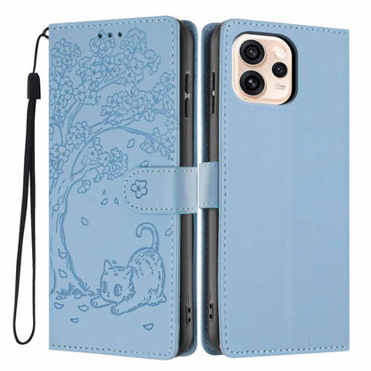 Tree Cat Embossed Flip Vegan Leather Phone Case, For OPPO A57 4G / A77 4G Global, For OPPO A6x 5G / A6 5G Global, For OPPO Reno15 Pro 5G Global, For OPPO Reno15 5G Global, For OPPO Find X9, For OPPO A6 Pro 4G / 5G Global / F31 5G, For OPPO Find X9 Pro ...