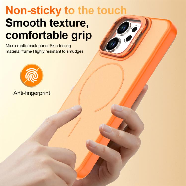 Bright Color Contrast Skin-feel Camera Bracket Magsafe Phone Case, For OPPO Reno14 F 5G Global