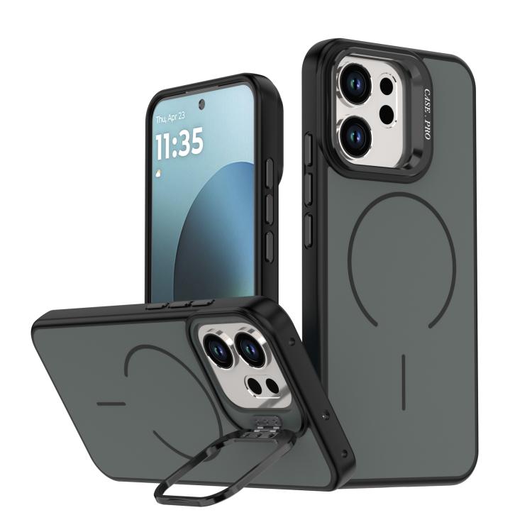 Bright Color Contrast Skin-feel Camera Bracket Magsafe Phone Case, For OPPO Reno14 F 5G Global