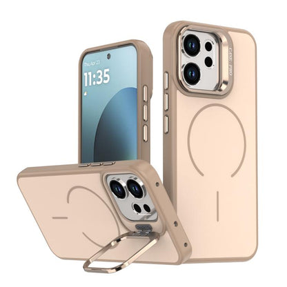 Bright Color Contrast Skin-feel Camera Bracket Magsafe Phone Case, For OPPO Reno14 F 5G Global