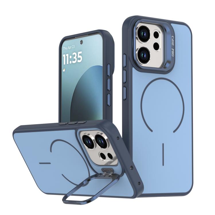 Bright Color Contrast Skin-feel Camera Bracket Magsafe Phone Case, For OPPO Reno14 F 5G Global