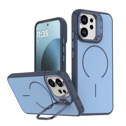 Bright Color Contrast Skin-feel Camera Bracket Magsafe Phone Case, For OPPO Reno14 F 5G Global