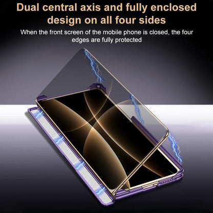 GKK Dual Center Magnetic Full Coverage Phone Case with Holder, For Huawei Mate X7